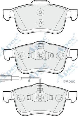 APEC BRAKING Bremžu uzliku kompl., Disku bremzes PAD1793